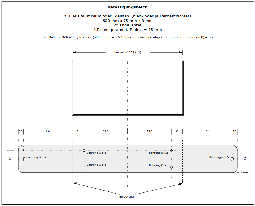 Bild: Befestigungsblech